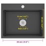 Handmade Kitchen Sink Black Stainless Steel Image 7