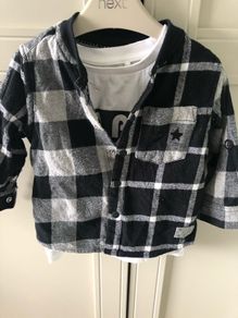 Next monochrome shirt & t shirt combo