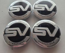 4 x Land Rover Special Vehicle Centre caps.  FREE POST