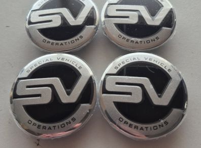 4 x Land Rover Special Vehicle Centre caps.  FREE POST