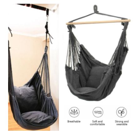 BRAND NEW Portable Hanging Hammock Chair Swing Thicken Porch Seat Garden Outdoor Camping Patio Travel