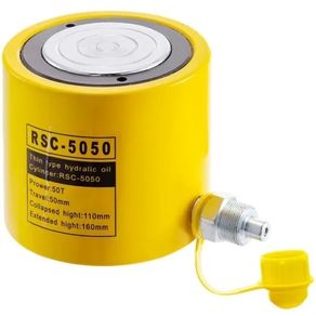 50 Ton Solid Hydraulic Ram Cylinder Jack 2" 50mm Stroke Single Acting Pump