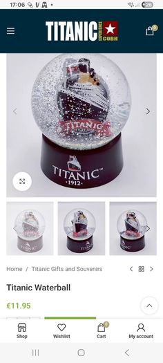 titanic snowglobe
