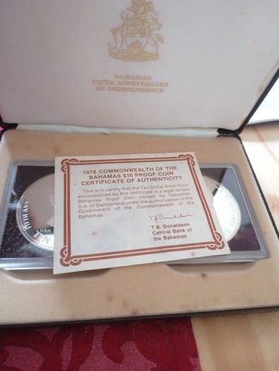 1978 Bahamas 10 Dollars Silver Proof Coins