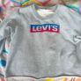 ladies jumper. LEVIS grey crop sweatshirt. Size small Image 2