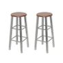 Bar Stools 2 pcs Metal with MDF Seat Image 2