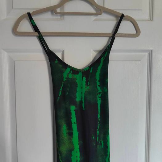 Brand New Green Tie Dye Split Hem Cami Dress size S