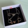 Pandora necklace and earrings set sterling silver and rose gold plated perfect condition like new Image 5