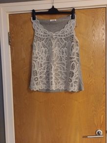 Savida Sorbet Sleeveless Lace Knit & Lace  Top.   Size- L- 16. B.N.W.T.