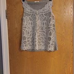 Savida Sorbet Sleeveless Lace Knit & Lace  Top.   Size- L- 16. B.N.W.T.