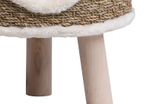 Cat House with Wooden Legs 41 cm Seagrass