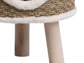 Cat House with Wooden Legs 41 cm Seagrass