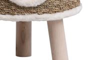 Cat House with Wooden Legs 41 cm Seagrass