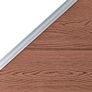 WPC Fence Set 1 Square + 1 Slanted 273x186 cm Brown Image 5