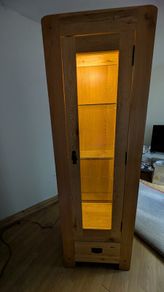 wood cabinet with light