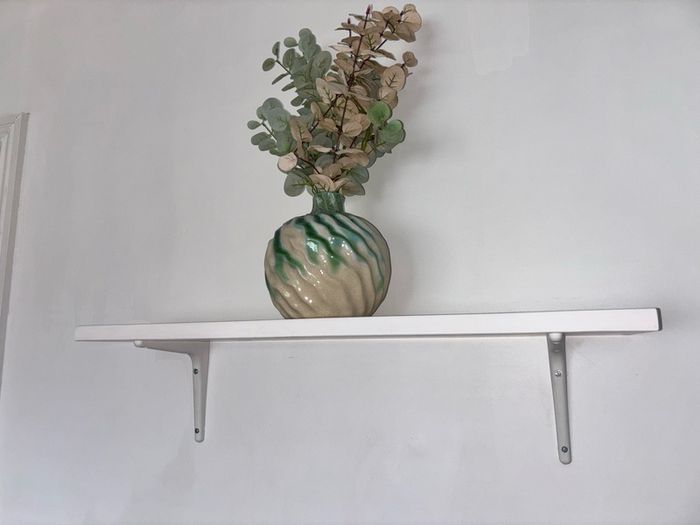 Ikea White Shelf with Brackets