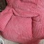 Pink beanbag seat and foot cushion Image 2