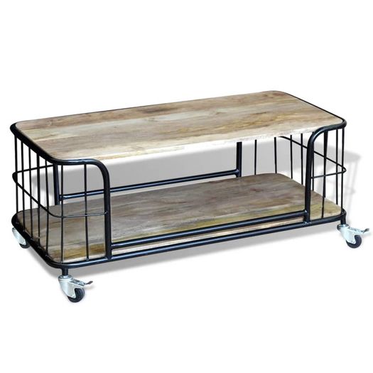 Coffee Table Solid Mango Wood 100x50x35 cm