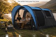 4 Person Family Tunnel Tent with Canopy
