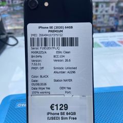 iPhone SE 2020 ( 64 GB ) Black