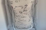 silver crochet jumper