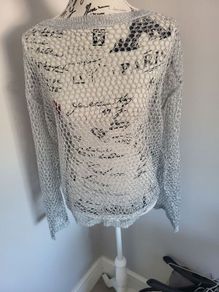 silver crochet jumper
