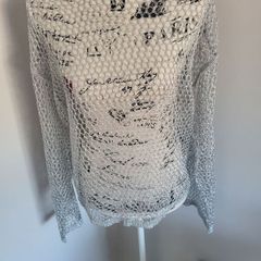 silver crochet jumper