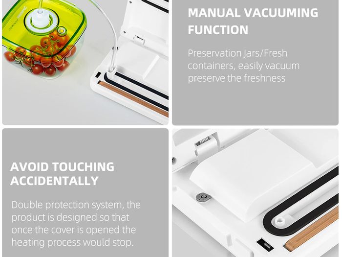 BRAND NEW Automatic Vacuum Sealer With Free Vaccum Sealing Bags Packing Machine Food Storage Packer For Dry Wet Food Perservation