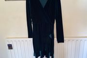 Green velvet dress