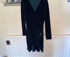 Green velvet dress