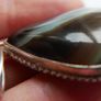 Vintage Botswana Agate 925 Sterling Silver Pendant Drop Shape length 1,6" - 10,7g Image 7