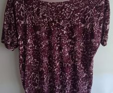 Lipsy London Burgundy Print Top