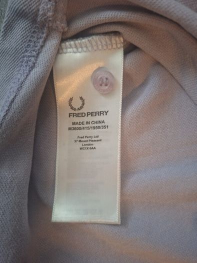 Fred Perry Men's M Twin Tipped Polo Shirt Lilac Purple