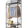 BRAND NEW Black Metal Garment Rack Stand for Bedroom with Storage Shelves 2 Shelf Image 2