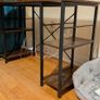 Corner table L-Shap rustic brown wood Image 4