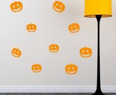 Pumpkin Halloween Wall Sticker, Jack-o-Lateran, Wall Decals for Halloween