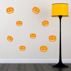 Pumpkin Halloween Wall Sticker, Jack-o-Lateran, Wall Decals for Halloween