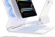 typecase Edge Case with Keyboard for iPad Air 13 Inch (M3/M2, 2025/2024), Keyboard Case with Adjustable Magnetic Stand, Trackpad, 11-Colour Backlight Keyboard, Removable Protective Case QWERTZ