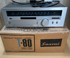 Vintage 1979 Sansui T-80 Digital Quartz Locked AM/FM Stereo Tuner - Boxed