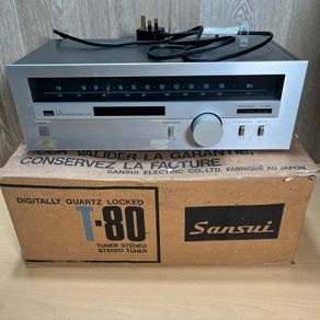 Vintage 1979 Sansui T-80 Digital Quartz Locked AM/FM Stereo Tuner - Boxed