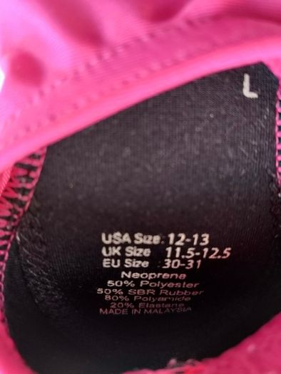 Girls Pink Swim Socks 30-31