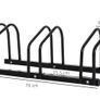3 Bike Stand Bicycle Storage Rack Floor or Wall Mount Black Brand New Image 3