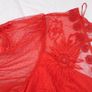 Monsoon Bright Coral Orange Embroidered Mesh Cut-Out Back Midi Dress 18UK/46EU Image 7