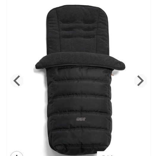 Mamas and Papas Black Cruise Buggy / Stroller including all weather Foot Muff and Rain Cover