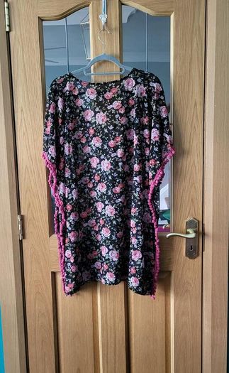 Floral beach cover up, One size