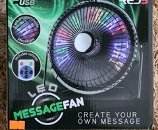 Led Remote Message fan