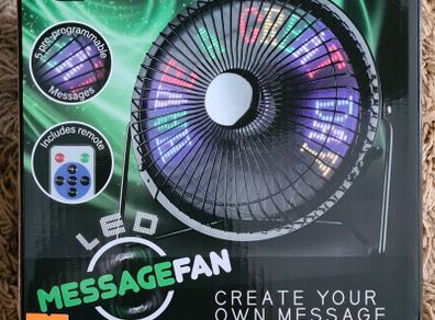 Led Remote Message fan
