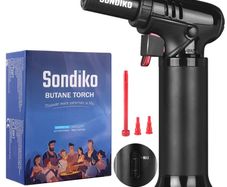 Brand New Sondiko flambe burner with fuel gauge.
