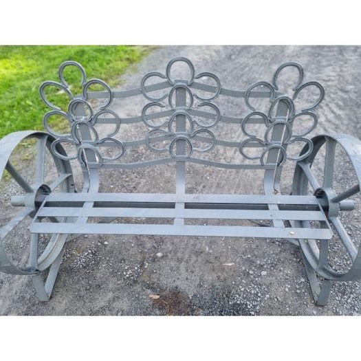Cart Wheel Bench Grey KAS1361