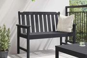 Garden Bench Black 120 x 59 x 88 cm HDPE
